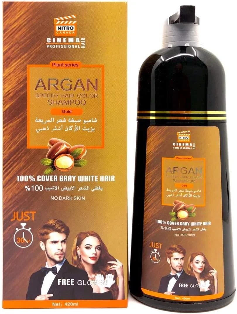 شامپو رنگ موی فوری نیترو کانادا حاوی آرگان، طلایی