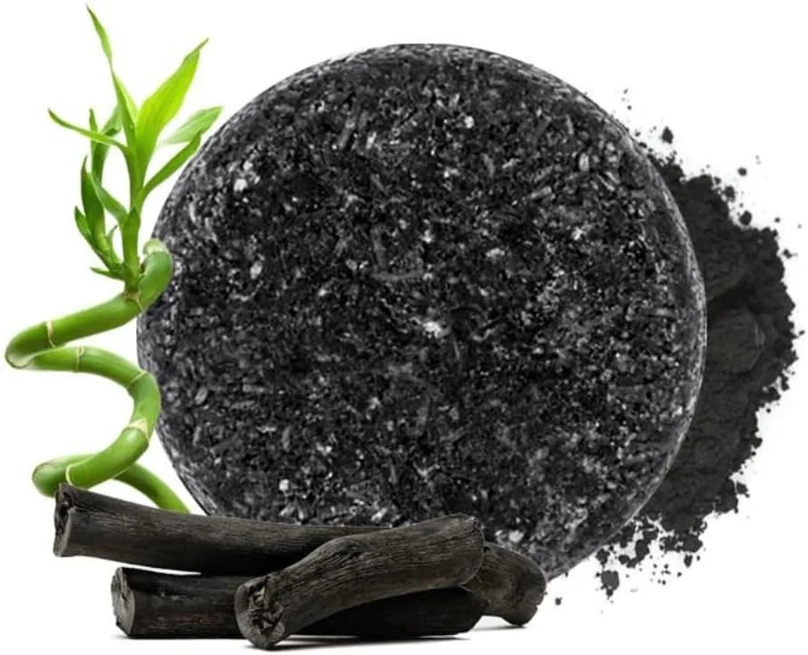 شامپو بار زغالی بامبو ارگانیک NIKITA.VIVI، 60 گرم، صابون تیره کننده جدید مو، شامپو بار زغالی تیره کننده مو، صابون شامپو زغالی بامبو ارگانیک، صابون شامپو جامد برای ترمیم موهای خشک و آسیب دیده