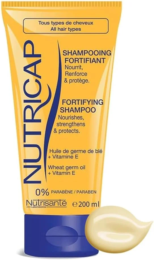 شامپو تقویت کننده نوتری کپ نوتریسانته مناسب انواع مو - نرمی، درخشندگی، انعطاف پذیری - کاملا طبیعی - حاوی روغن جوانه گندم مغذی، ویتامین E - فاقد پارابن - فاقد سولفات - 200 میلی لیتر - 2 ماه