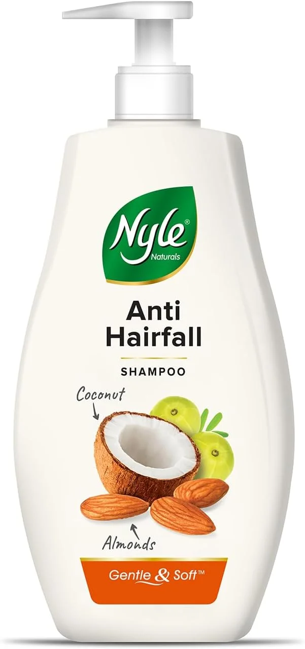 شامپو ضد ریزش مو نیل نچرالز | برای کنترل ریزش مو | حاوی شیر نارگیل، بادام و آملا | شامپو ملایم و نرم کننده برای آقایان و بانوان | 400 میلی لیتر