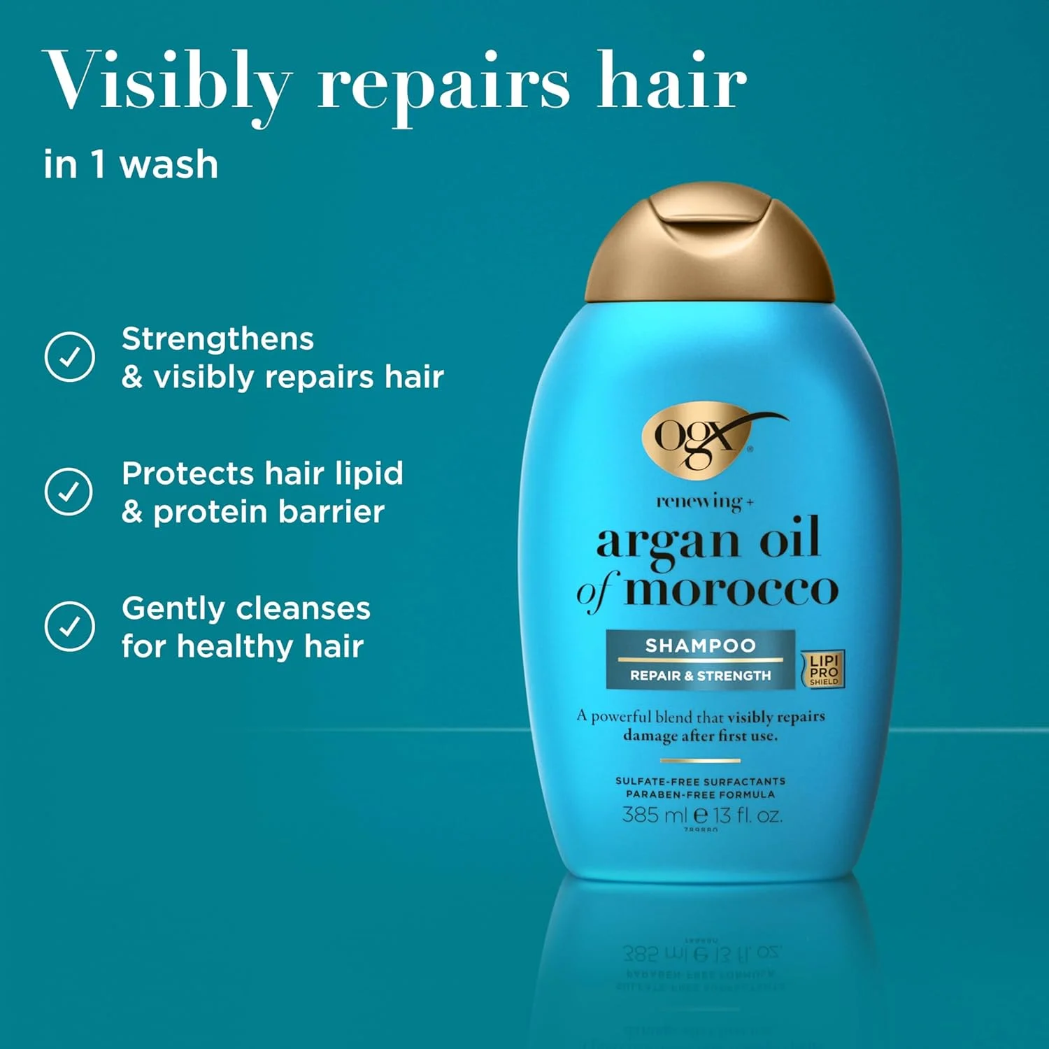 شامپو آبرسان مو روغن آرگان مراکشی OGX Renewing + Cold-Pressed، کمک به مرطوب کردن، نرم کردن و تقویت مو، بدون پارابن و با سورفکتانت های بدون سولفات، 384 میلی لیتر شامپو آبرسان مو روغن آرگان مراکشی OGX Renewing + Cold-Pressed، کمک به مرطوب کردن، نرم کردن و تقویت مو، بدون پارابن و با سورفکتانت های بدون سولفات، 384 میلی لیتر