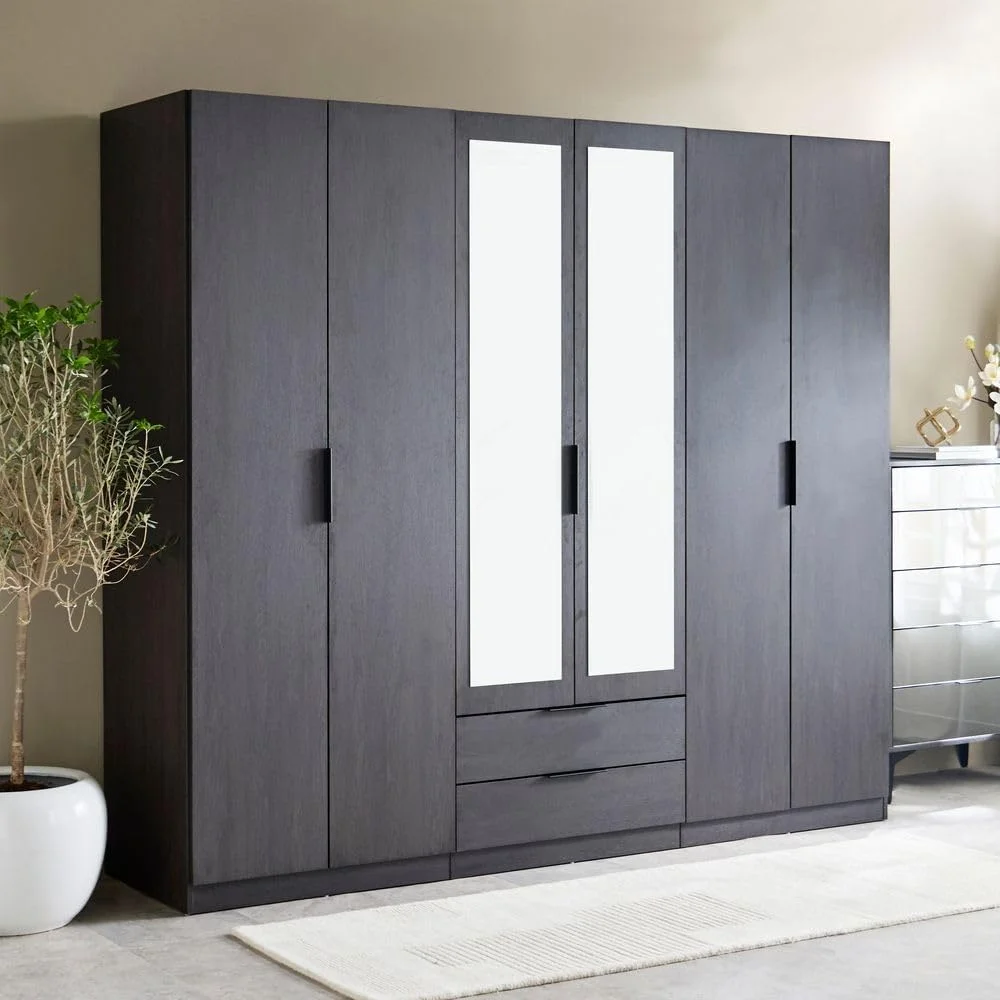 کمد لباس 6 درب Veneto با 2 کشو و آینه