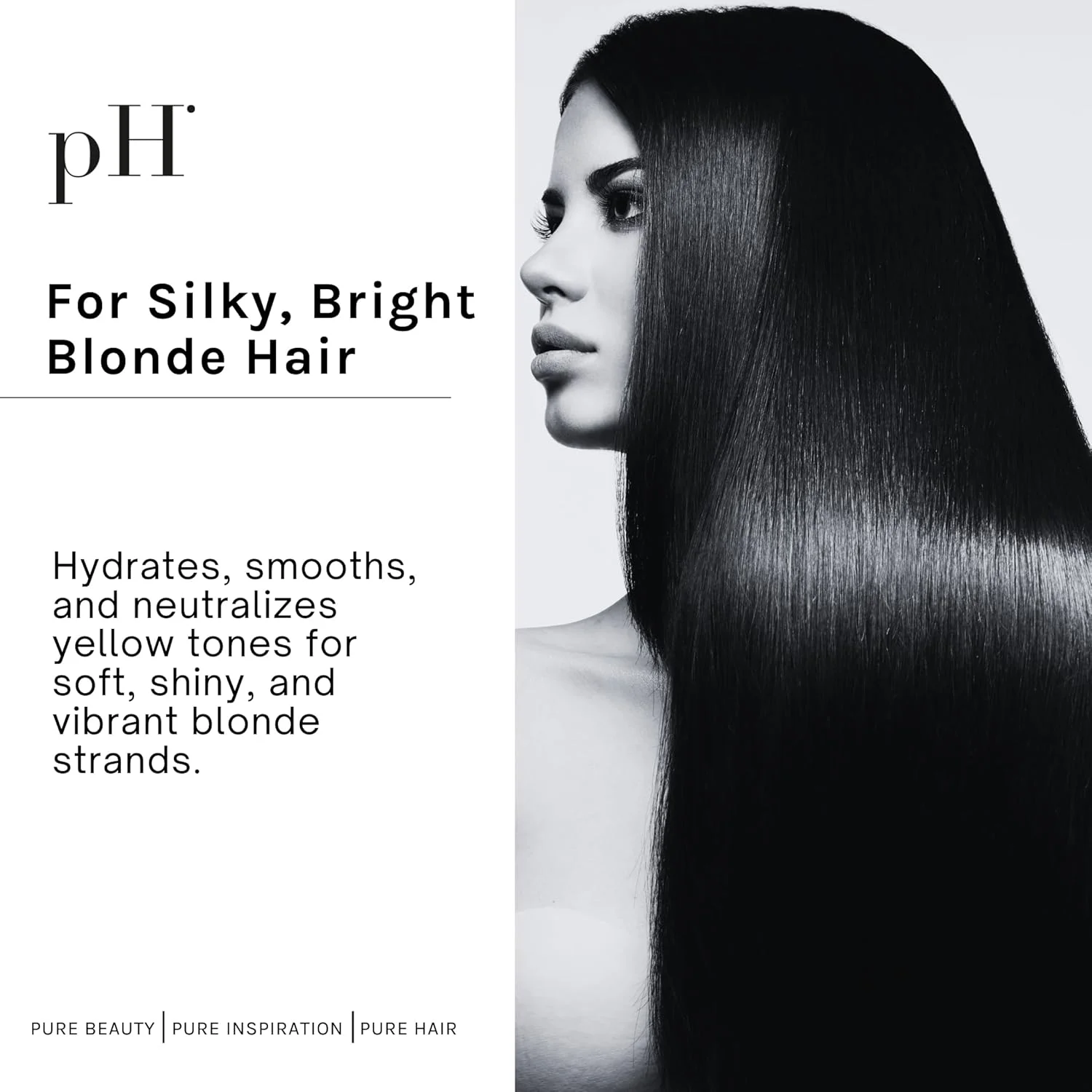 شامپو موهای بلوند یخی pH PURE HAIR Labs - درمان مرطوب کننده برای موهای بلوند طبیعی، دکلره شده و هایلایت شده، غنی شده با کره ایلیپ و عصاره گل یاس (250 میلی لیتر)