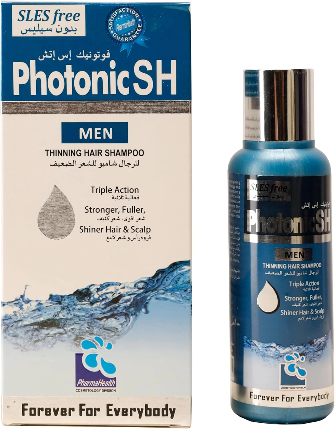 شامپو ضد ریزش مو مردانه فارماهلث فوتونیک SH، محافظت نهایی از رنگ مو و ضد ریزش مو - مواد طبیعی برای موهای قوی تر و پرپشت تر، 100 میلی لیتر