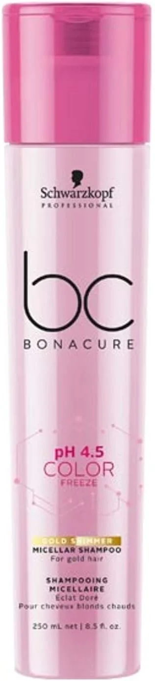 شامپو تثبیت کننده رنگ مو Bc Ph4.5 میسلار شاین طلایی 250 میلی لیتر