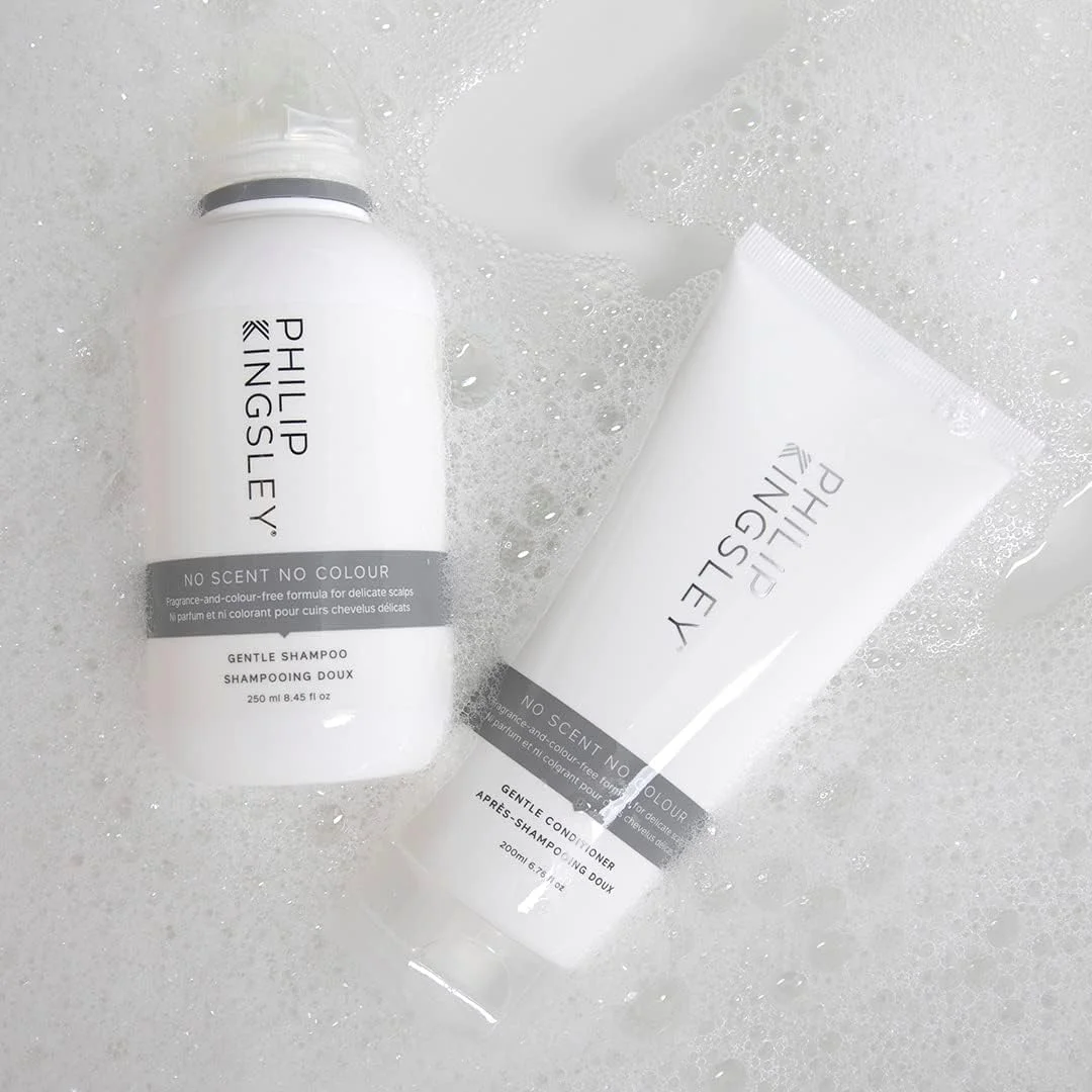 شامپو بدون عطر و رنگ فیلیپ کینگزلی برای پوست سر حساس و ظریف، مناسب استفاده روزانه، شامپو پاک کننده ملایم، بدون بو، بدون عطر، بدون رنگ، سازگار با وگان، برای انواع مو، 250 میلی لیتر