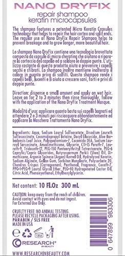 ریسرچ این بیوتی (300 میلی لیتر) - شامپو ترمیم کننده نانو درای فیکس، شامپو ترمیم کننده حاوی کراتین برای موهای خشک و آسیب دیده، شامپو بدون سولفات و ایمن برای موهای رنگ شده (300 میلی لیتر) ریسرچ این بیوتی (300 میلی لیتر) - شامپو ترمیم کننده نانو درای فیکس، شامپو ترمیم کننده حاوی کراتین برای موهای خشک و آسیب دیده، شامپو بدون سولفات و ایمن برای موهای رنگ شده (300 میلی لیتر)