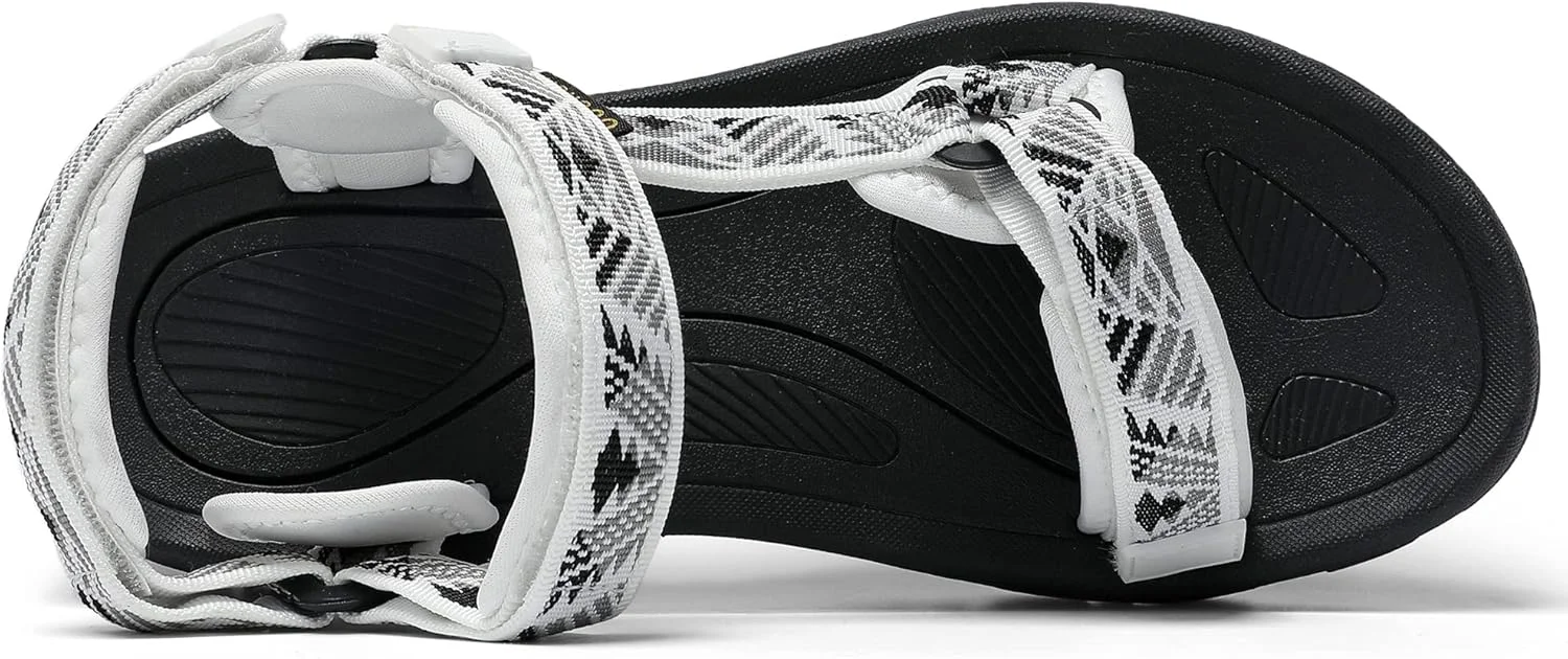 صندل ورزشی پیاده روی زنانه موبولی، کفش های ورزشی آبی و فضای باز با پشتیبانی از قوس پا و چسبی قابل تنظیم برای ساحل