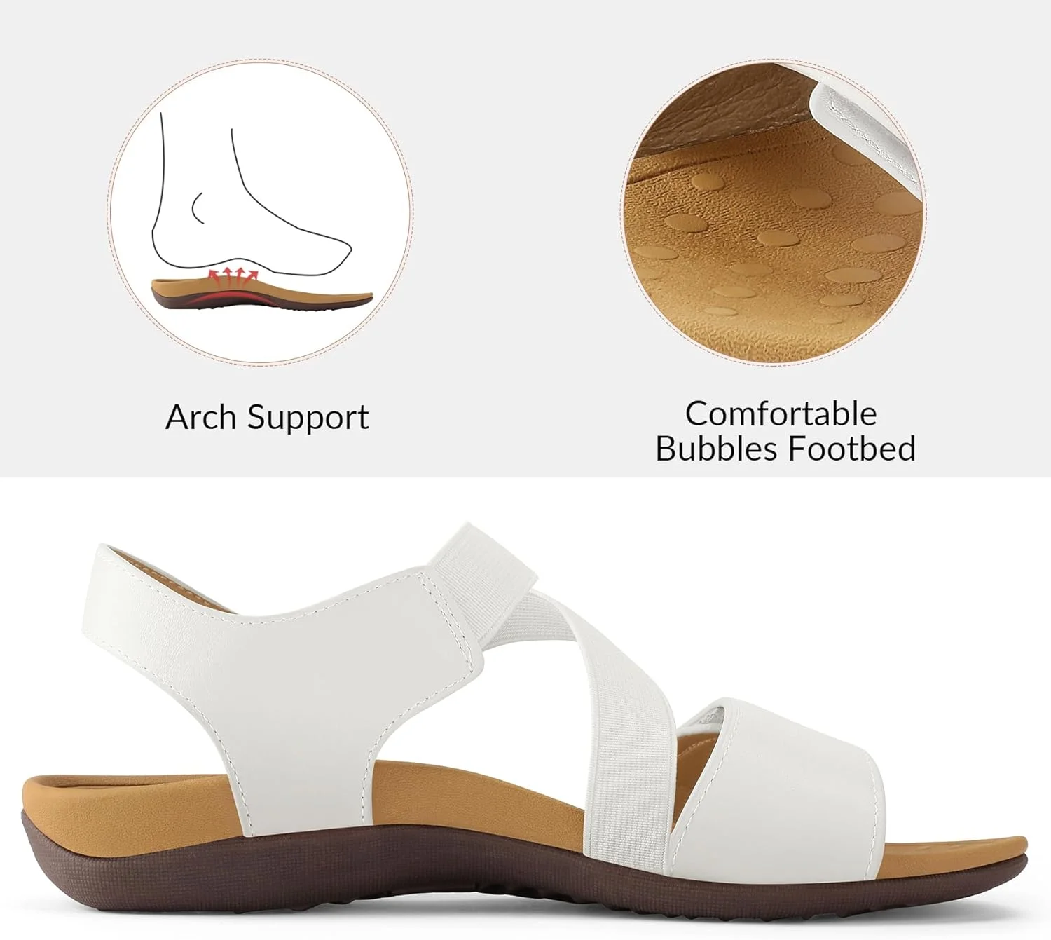 صندل زنانه مای سافت با پشتیبانی از قوس پا، طبی، راحت برای پیاده روی، سبک وزن، ورزشی، مناسب فضای باز و کوهنوردی صندل زنانه مای سافت با پشتیبانی از قوس پا، طبی، راحت برای پیاده روی، سبک وزن، ورزشی، مناسب فضای باز و کوهنوردی