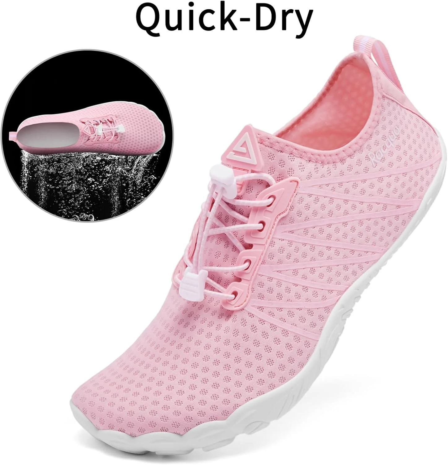 کفش‌های آبی مردانه و زنانه راکوا، خشک‌شونده سریع، تنفسی، سبک وزن، مناسب شنا، ساحل، استخر و پیاده‌روی