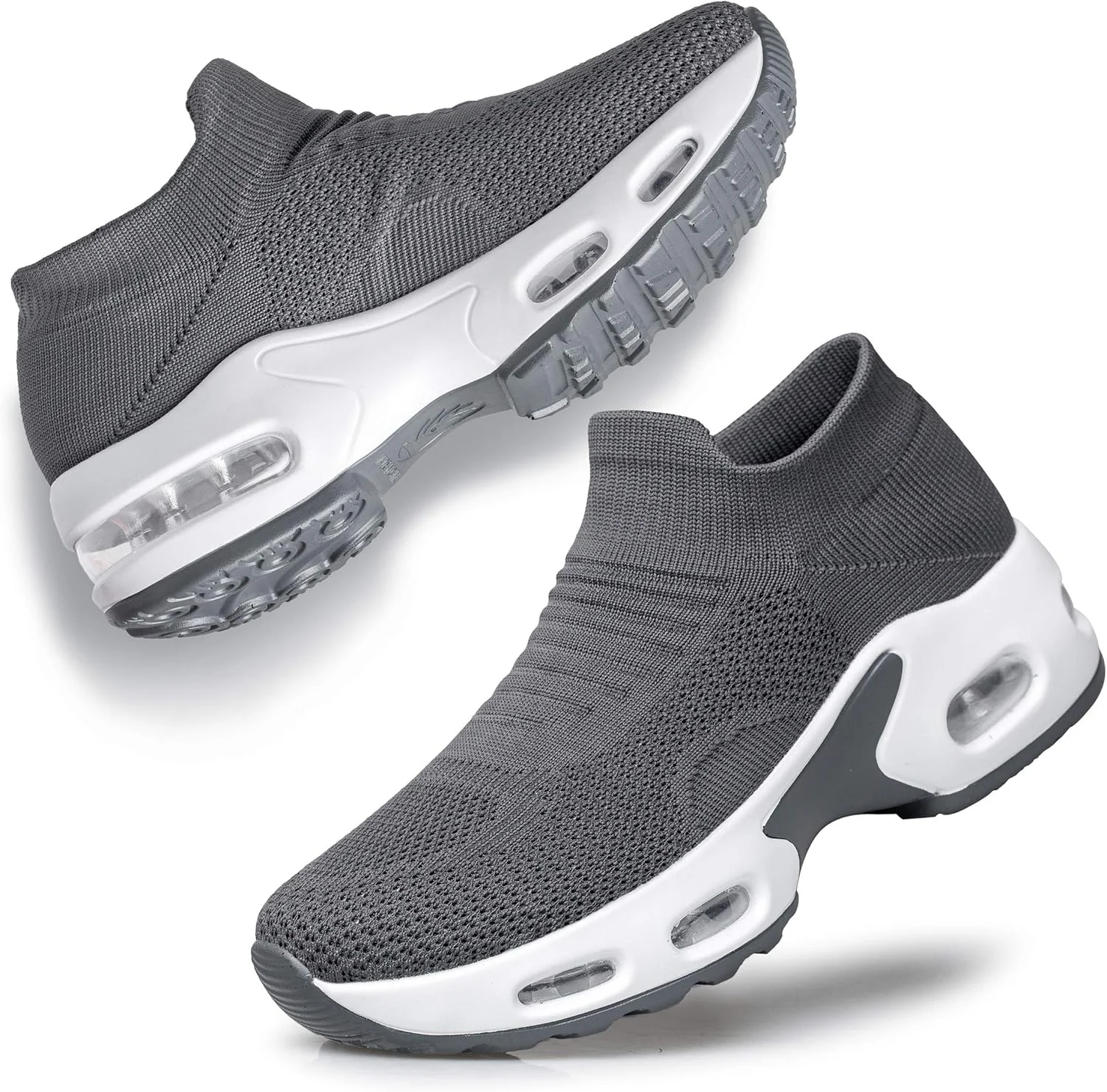 کفش پیاده روی زنانه رائوندیس - کفش های کتانی جورابی روزمره، کفش های کار پرستاری راحت و بدون بند