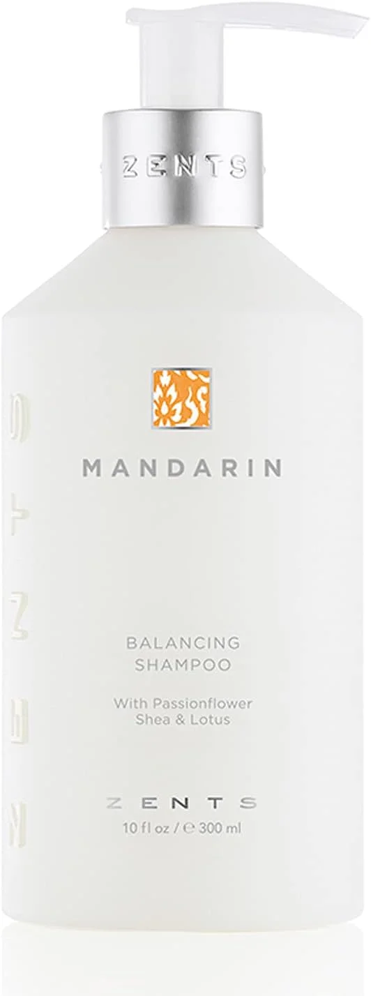 شامپو متعادل کننده زنتس، ایمن برای موهای رنگ شده و بدون سولفات، حاوی شی باتر ارگانیک و لوتوس برای انواع مو، 295 میلی لیتر
