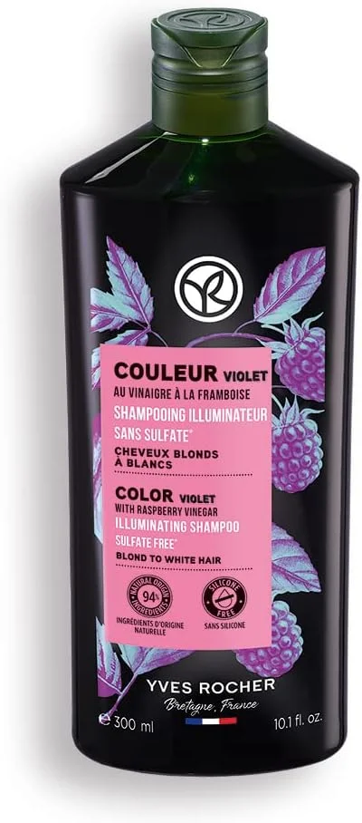 شامپو رنگ موی بنفش مراقبت گیاهی ایوروشه بدون سولفات | از بین رفتن بازتاب های ناخواسته رنگ، برای رنگی نو