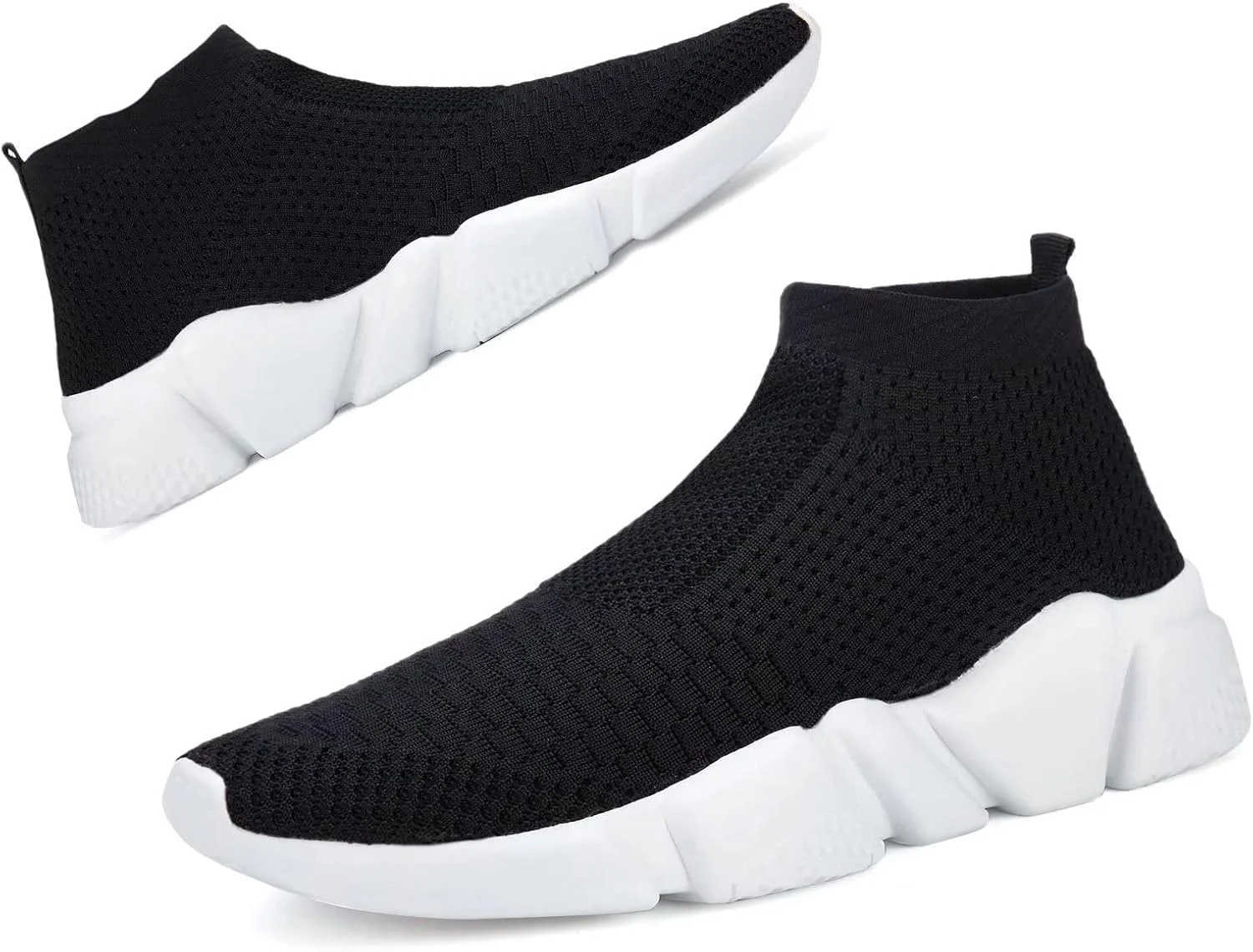 کفش ورزشی زنانه سانتی رو، مدل Slip on، بافت سبک، مناسب پیاده روی، دویدن و استفاده روزمره، مشکی، سایز 9.5