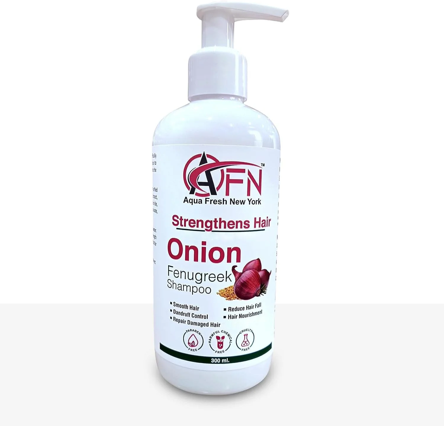شامپو پیاز و شنبلیله نیویورک آکوا فرش AFN برای موهای قوی و درخشان (300 میلی لیتر) (تک عددی)