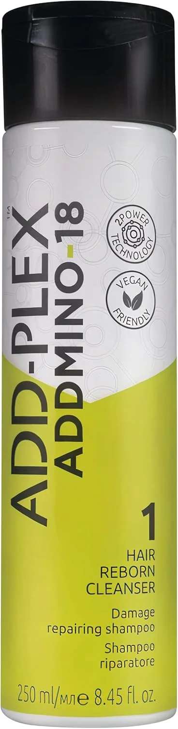 شامپو مو 18 ADDMINO برای موهای آسیب دیده - پاک کننده طبیعی احیا کننده مو برای زنان - ترمیم کننده و مغذی - شامپو زنانه برای موهای خشک حاوی آمینو اسید - مناسب برای انواع مو 250 میلی لیتر