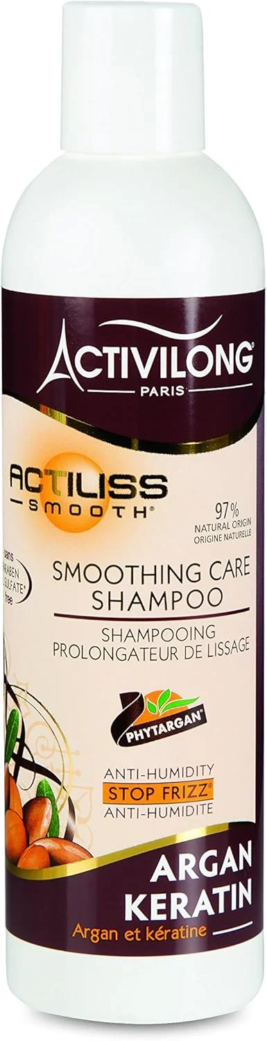 شامپو مراقبتی صاف کننده مو اکتیویلونگ اکتیلیس، طراحی شده برای موهای آسیب دیده و خشک | غنی شده با روغن آرگان ارگانیک، کراتین خالص و پروتئین های شیر ارگانیک | 250 میلی لیتر
