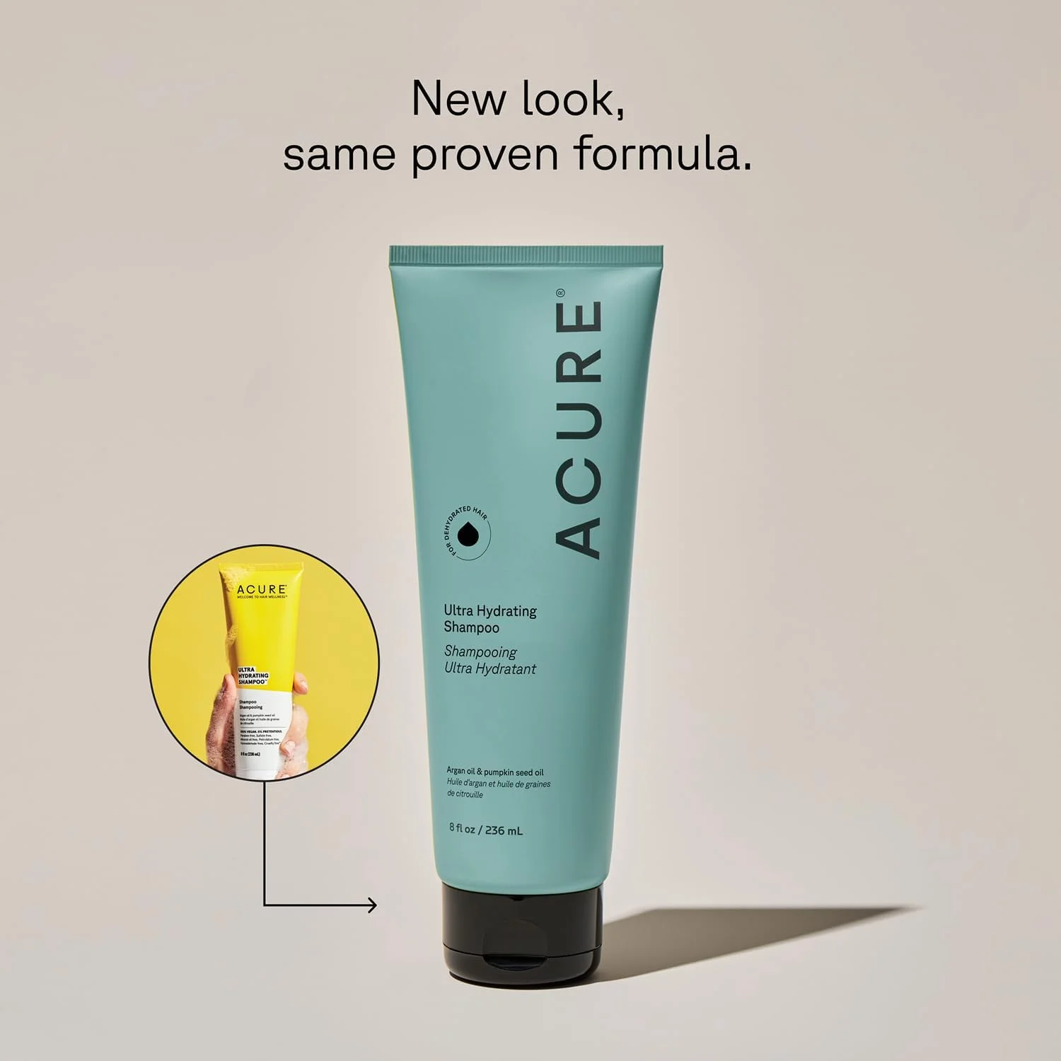 شامپو فوق آبرسان آکور، 100% وگان، رطوبت فوق آبرسان و اسیدهای چرب امگا، روغن آرگان زرد و کدو تنبل، 236 میلی لیتر