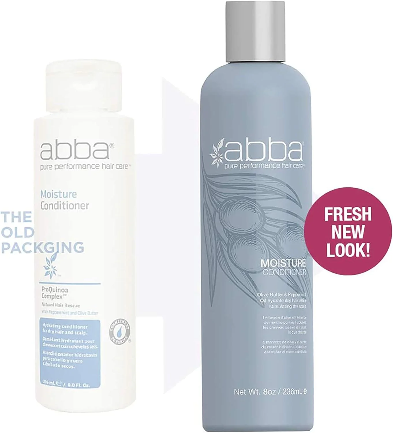 شامپو آبرسان خالص ABBA - روغن زیتون و نعناع فلفلی - آبرسان موهای خشک - فرمول محرک پوست سر - تقویت کننده موهای خشک و آسیب دیده - برای مو و پوست سر خشک و آسیب دیده - 946 میلی لیتر