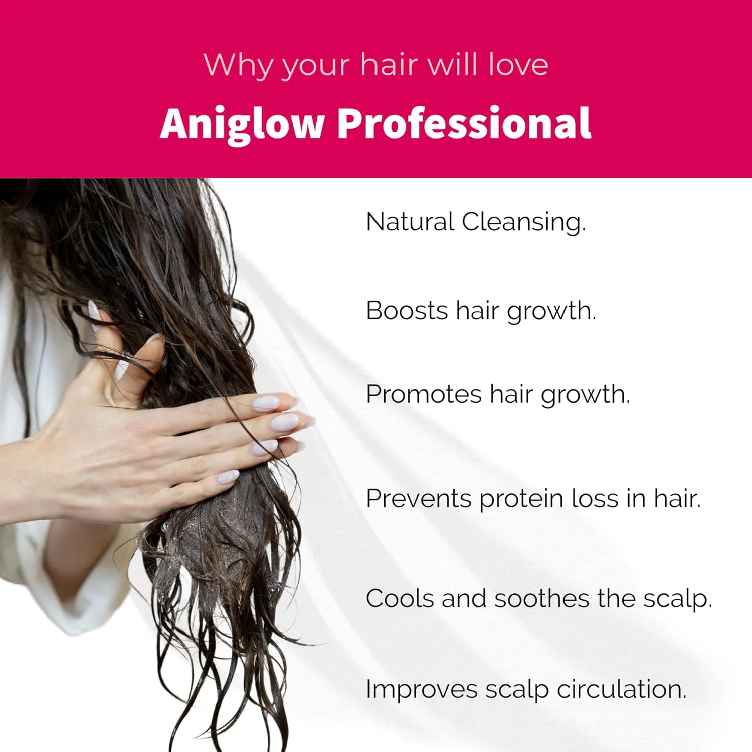 شامپو کراتین حرفه ای آنیگلو غنی شده با سرکه سیب، جینسینگ و شیکاکای (300 میلی لیتر)