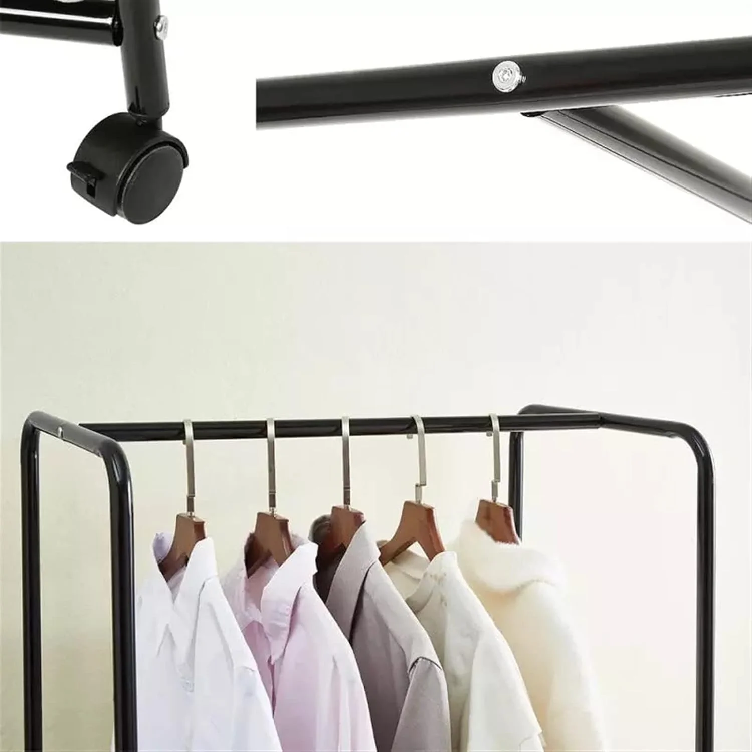 جالباسی ایستاده SKYRRA مناسب اتاق خواب، کمد لباس، رخت آویز، بند رخت، مناسب اتاق خواب و نشیمن، دارای شش میله برای نگهداری