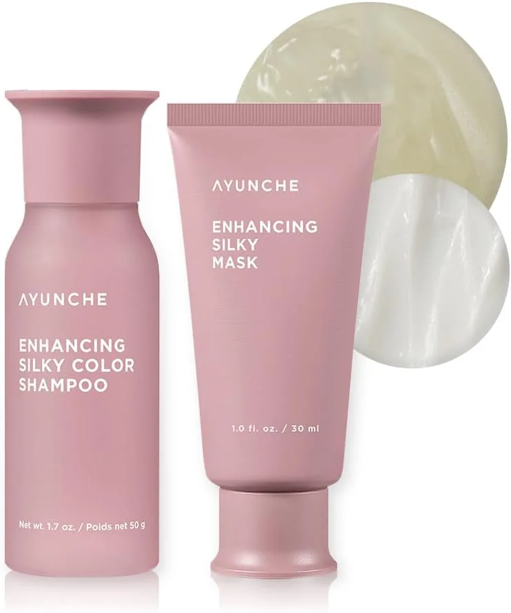 ست شامپو و ماسک مو ابریشمی کوچک آیونچه (30 میلی لیتر) - مراقبت ویژه برای موهای رنگ شده، آسیب دیده و گره خورده | بدون موخوره | برند سالن های کره ای