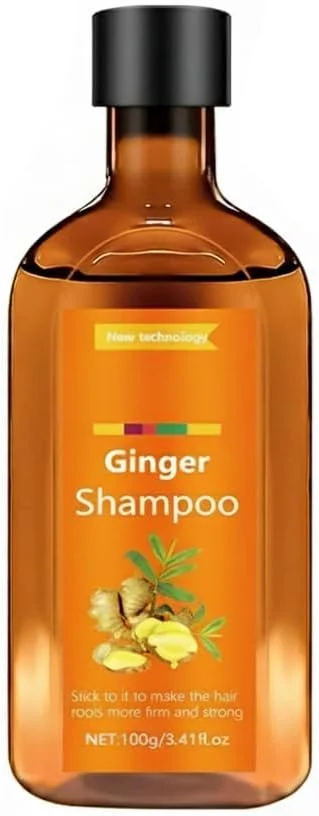 شامپو زنجبیلی رشد مو آزونی، درمان رشد مجدد مو، تسکین خارش 24 ساعته، فرمول طبیعی برای ضد شوره و کنترل چربی، رشد سریع مو و جلوگیری از ریزش مو، 100 گرم
