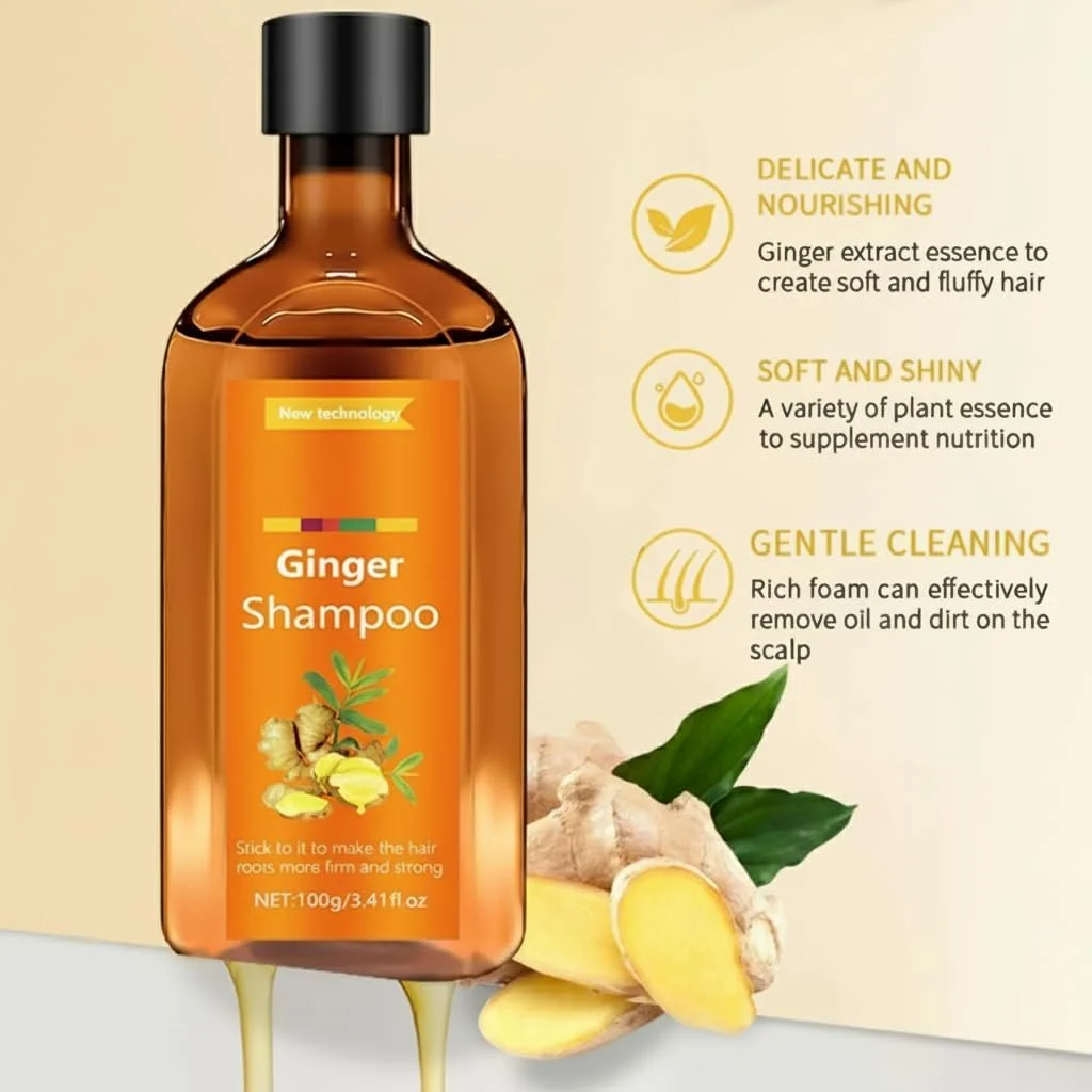 شامپو زنجبیلی رشد مو آزونی، درمان رشد مجدد مو، تسکین خارش 24 ساعته، فرمول طبیعی برای ضد شوره و کنترل چربی، رشد سریع مو و جلوگیری از ریزش مو، 100 گرم شامپو زنجبیلی رشد مو آزونی، درمان رشد مجدد مو، تسکین خارش 24 ساعته، فرمول طبیعی برای ضد شوره و کنترل چربی، رشد سریع مو و جلوگیری از ریزش مو، 100 گرم