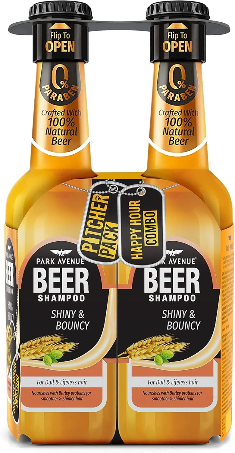 شامپو آبجو براق کننده و حجیم کننده موی سر پارک آونیو 350 میلی لیتر + 350 میلی لیتر