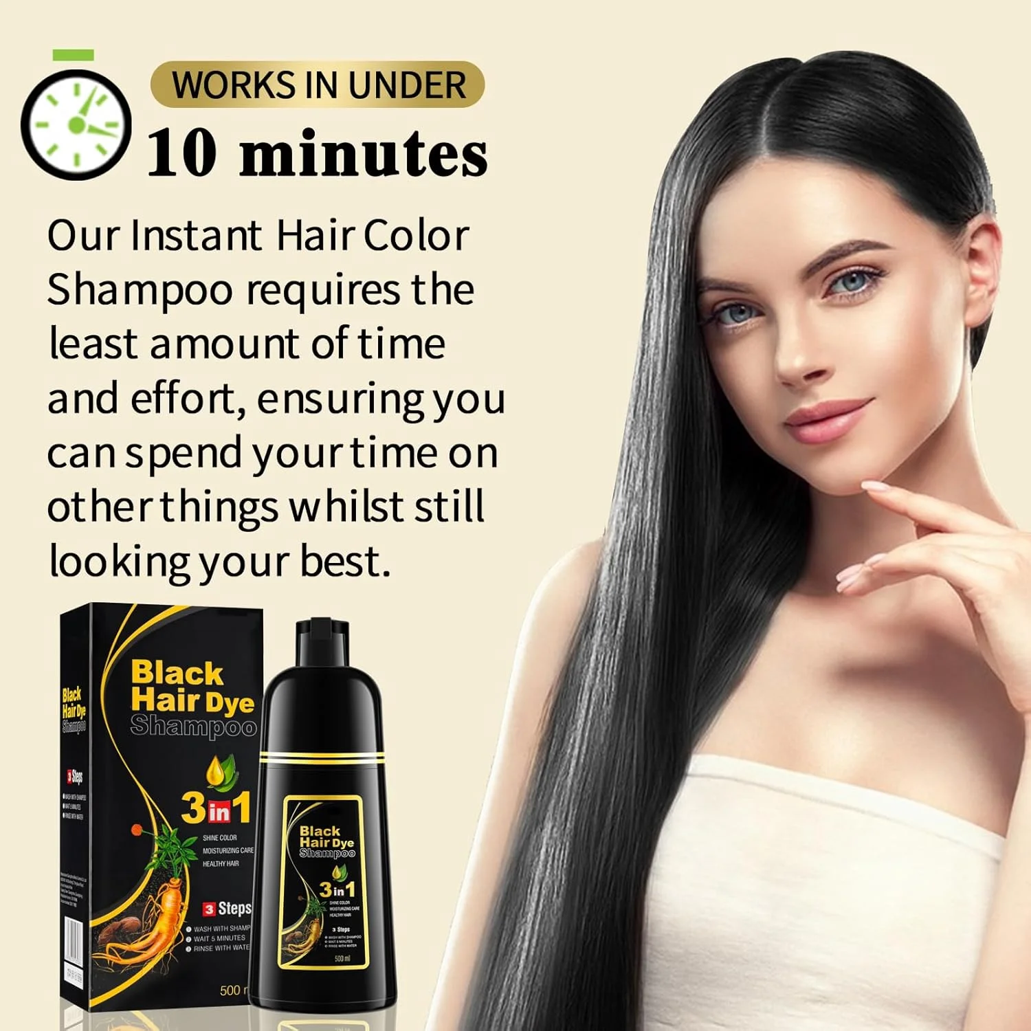 شامپو رنگ مو مشکی، شامپو رنگ مو فوری، شامپو رنگ مو با ماندگاری طولانی برای آقایان و بانوان 500 میلی لیتر شامپو رنگ مو مشکی، شامپو رنگ مو فوری، شامپو رنگ مو با ماندگاری طولانی برای آقایان و بانوان 500 میلی لیتر