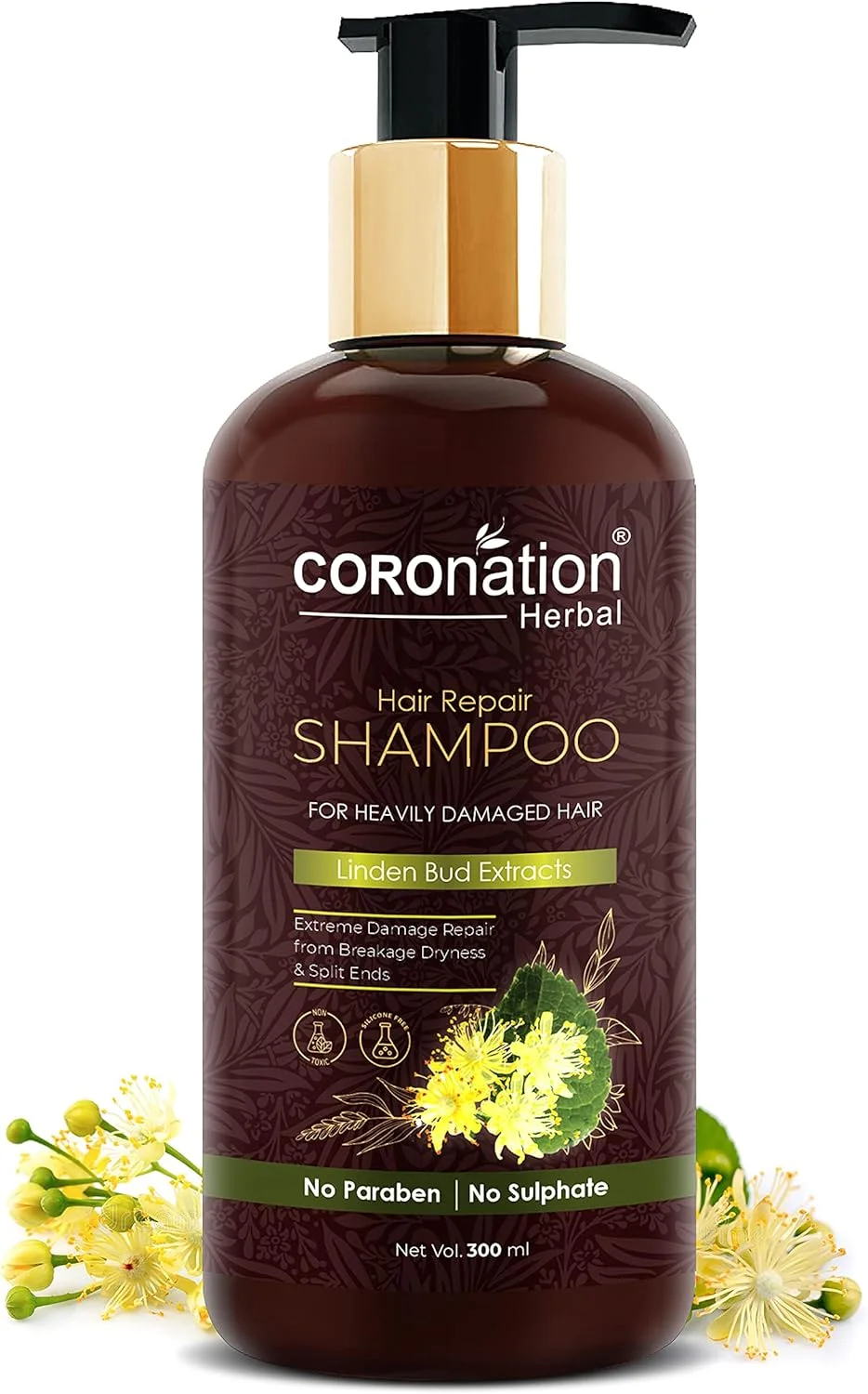 شامپو ترمیم کننده موی گیاهی Coronation با عصاره جوانه درخت نمدار برای آقایان و بانوان | ترمیم آسیب های شدید ناشی از شکستگی و موخوره | ایجاد حالت دهندگی عمیق، تغذیه و استحکام برای موهای خشک و آسیب دیده
