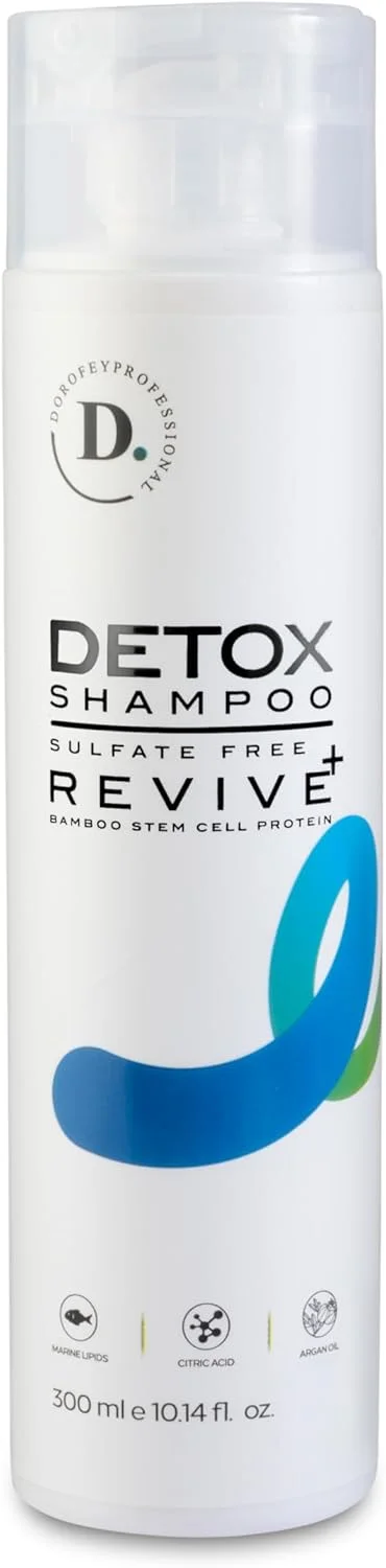 شامپو حرفه ای سم زدا بدون سولفات و پارابن DOROFEY برای موهای صاف، براق و بدون وز | شامپو مراقبت بعد از درمان مو بوتاکس مو 300 میلی لیتر