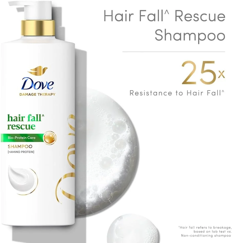 شامپو ضد ریزش مو داو 650 میلی لیتر، برای موهای آسیب دیده، کنترل ریزش مو برای موهای ضخیم تر - شامپو ملایم روزانه ضد ریزش مو برای آقایان و خانم ها