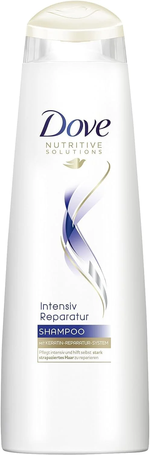 شامپو ترمیم کننده قوی موهای آسیب دیده Dove Nutritive Solutions با سیستم ترمیم کراتین، بسته 6 عددی (6 x 250 میلی لیتر)