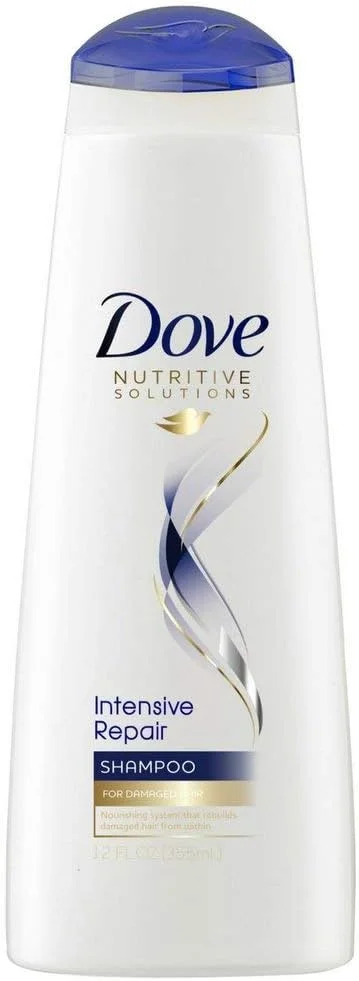 شامپو تقویت کننده موهای آسیب دیده Dove Nutritive Solutions، ترمیم کننده قوی موهای خشک حاوی کراتین، 355 میلی لیتر