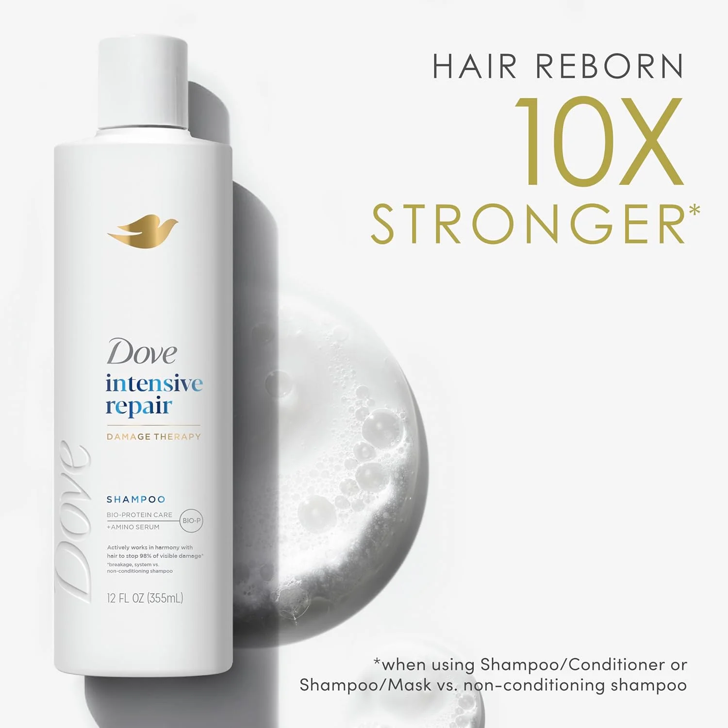 شامپو ترمیم کننده قوی موهای آسیب دیده Dove Nutritive Solutions، فرمول 4 عددی برای موهای خشک و آسیب دیده حاوی کراتین، 355 میلی لیتر شامپو ترمیم کننده قوی موهای آسیب دیده Dove Nutritive Solutions، فرمول 4 عددی برای موهای خشک و آسیب دیده حاوی کراتین، 355 میلی لیتر