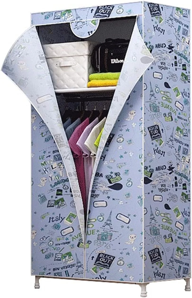 کمد لباس تک نفره مردانه، کمد لباس مونتاژی خلاقانه، کمد لباس پارچه ای باز، کمد لباس پارچه ای قابل حمل و پایدار 150 * 70 سانتی متر (رنگ: C)