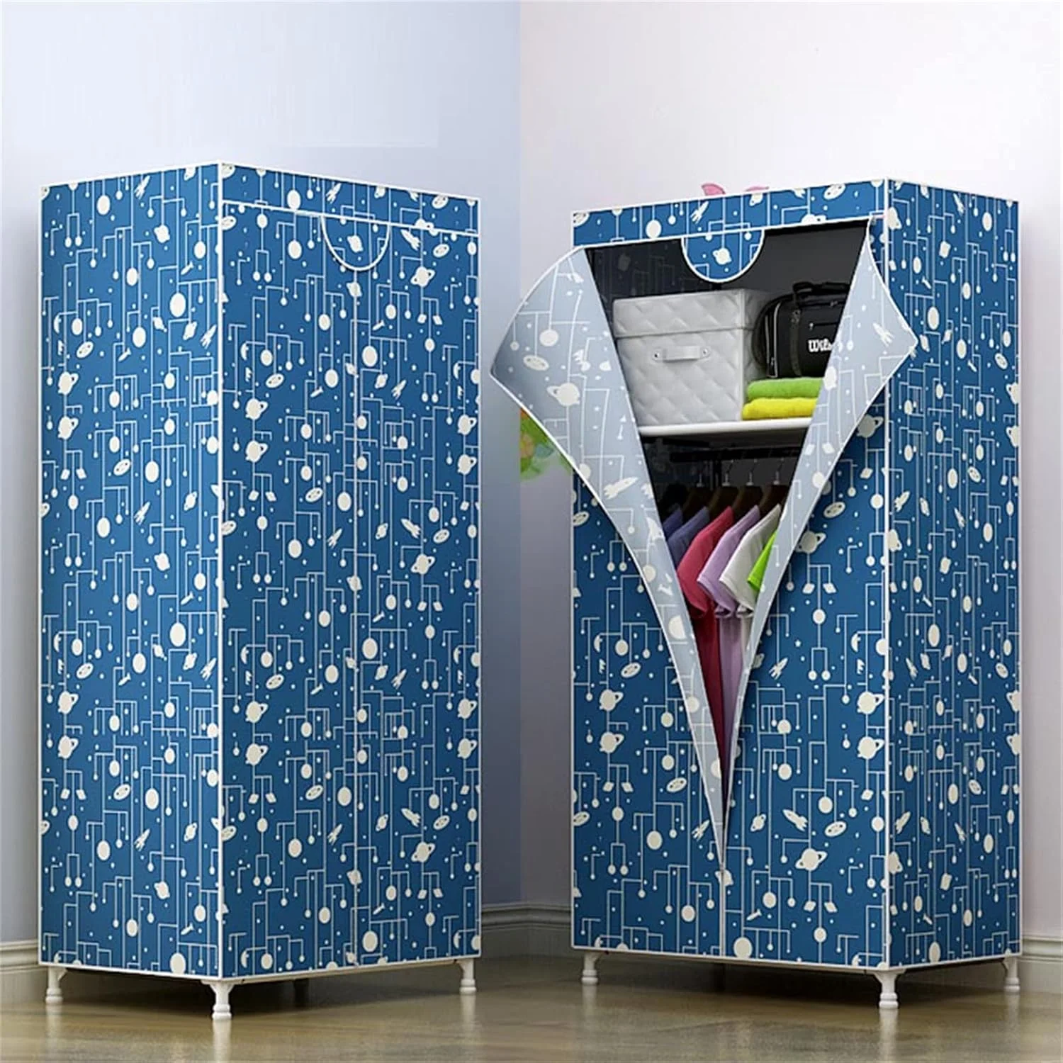 کمد لباس تک نفره مردانه، کمد لباس مونتاژی خلاقانه، کمد لباس پارچه ای باز، کمد لباس پارچه ای قابل حمل و پایدار 150 * 70 سانتی متر (رنگ: C) کمد لباس تک نفره مردانه، کمد لباس مونتاژی خلاقانه، کمد لباس پارچه ای باز، کمد لباس پارچه ای قابل حمل و پایدار 150 * 70 سانتی متر (رنگ: C)