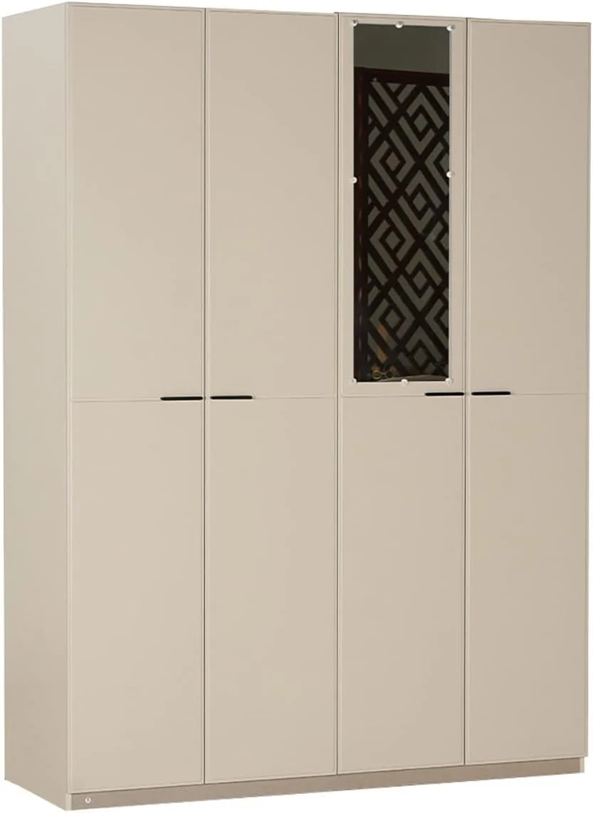 کمد لباس 4 درب رویال اوک مدل Oliver - روکش براق و زیبا | طراحی مدرن | ام دی اف بادوام | فضای ذخیره سازی فراوان | ایستاده