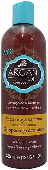 شامپو ترمیم کننده مو حاوی روغن آرگان Hask - حجم 355 میلی لیتر