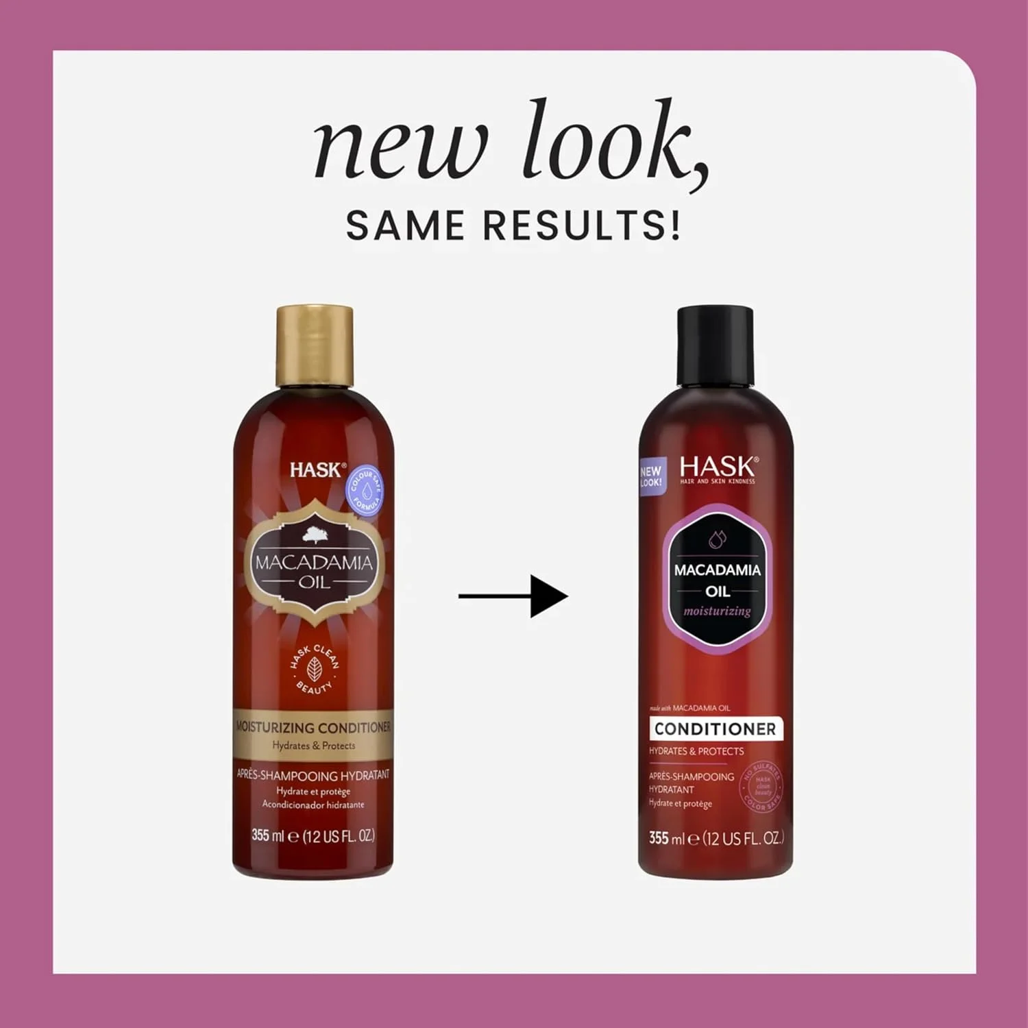 شامپو مرطوب کننده روغن ماکادامیا هاسک، 355 میلی لیتر