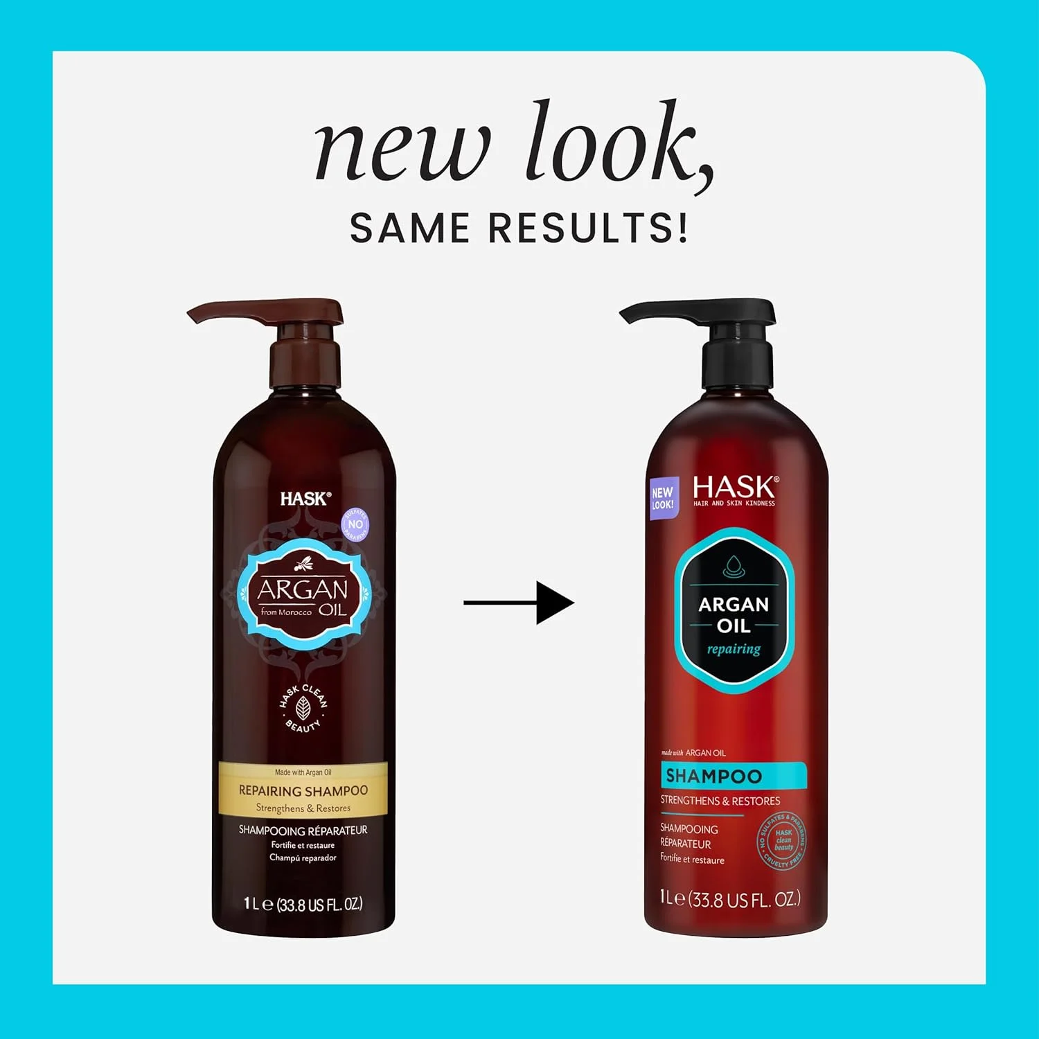 شامپو ترمیم کننده روغن آرگان هاسک، 1 لیتر