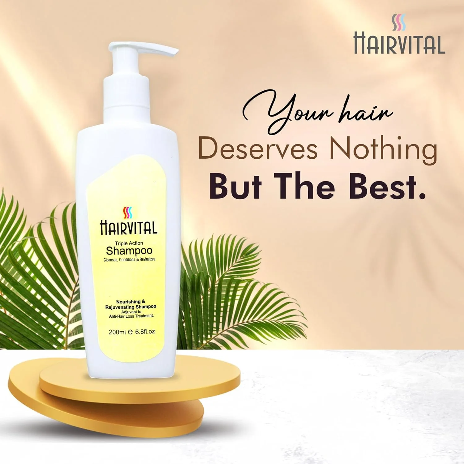 شامپو سه کاره هیرویتال با خواص آلوئه ورا، روغن جوجوبا و ویتامین E (200 میلی لیتر)