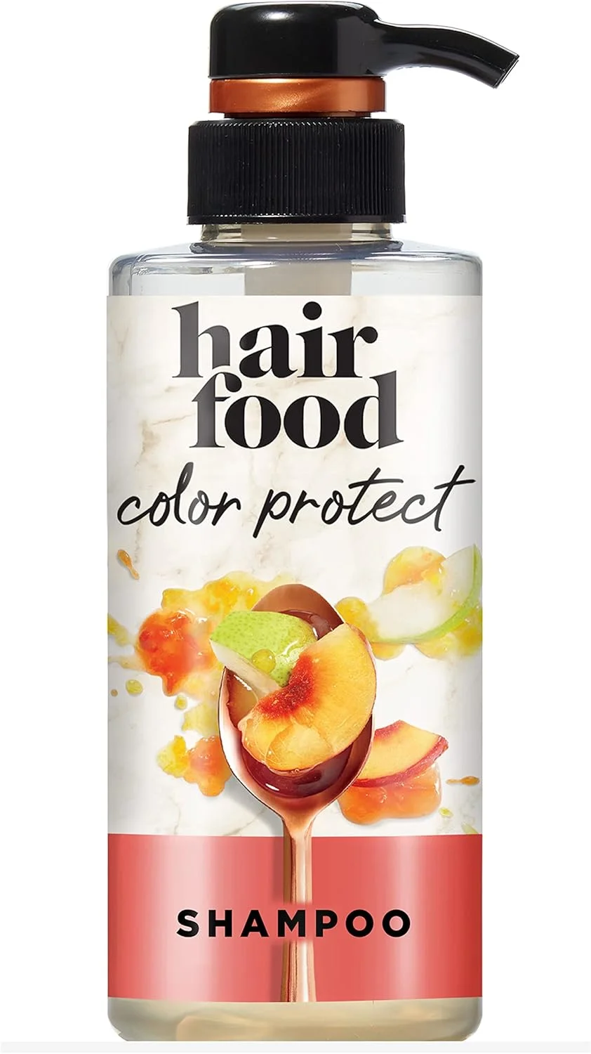 شامپو محافظ رنگ مو هیر فود با رایحه شلیل سفید و گلابی، 300 میلی لیتر، مناسب موهای رنگ شده، 80 میلی لیتر، 300 میلی لیتر (بسته 1 عددی)