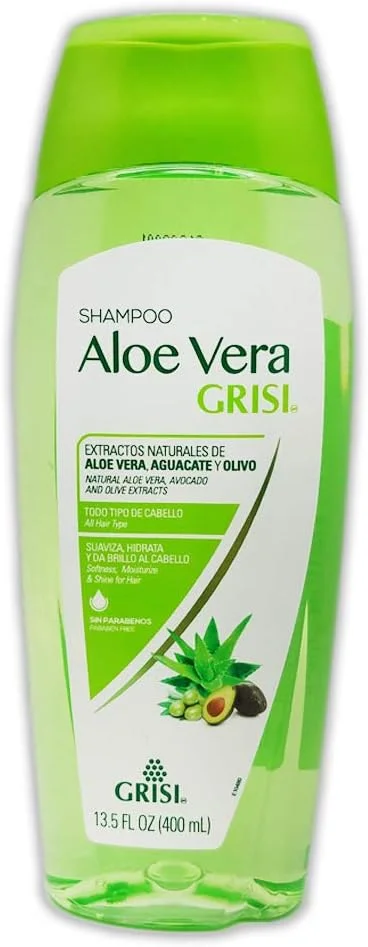 شامپو آلوئه ورا گریسی | محصول آبرسان مو با عصاره آلوئه، بدون پارابن برای موهای نرم و درخشان - 400 میلی لیتر