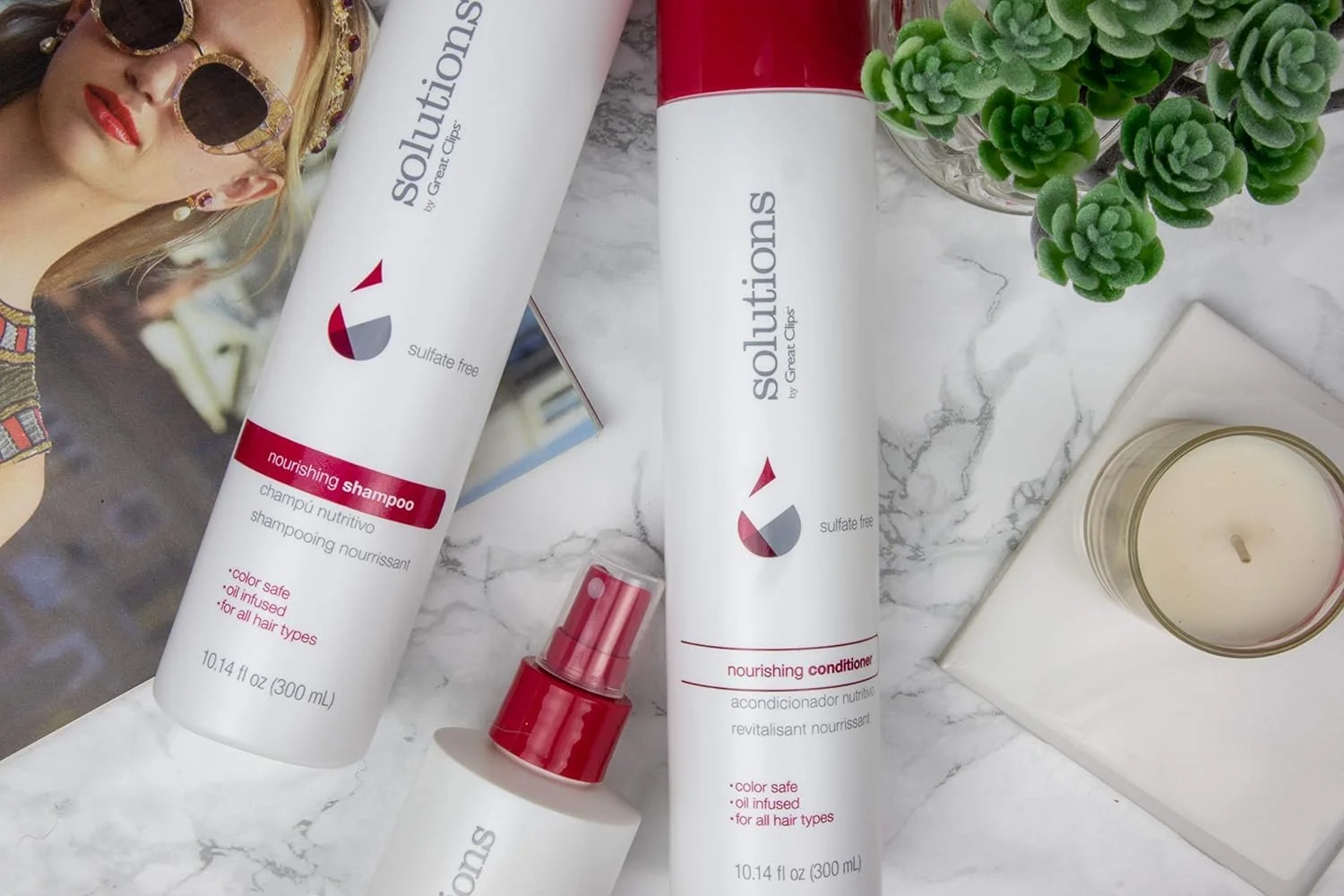 شامپو مغذی گریت کلیپس سلوشنز 946 میلی لیتر | حاوی روغن آرگان | فاقد سولفات و پارابن | مرطوب کننده و احیا کننده درخشندگی | مناسب برای موهای رنگ شده