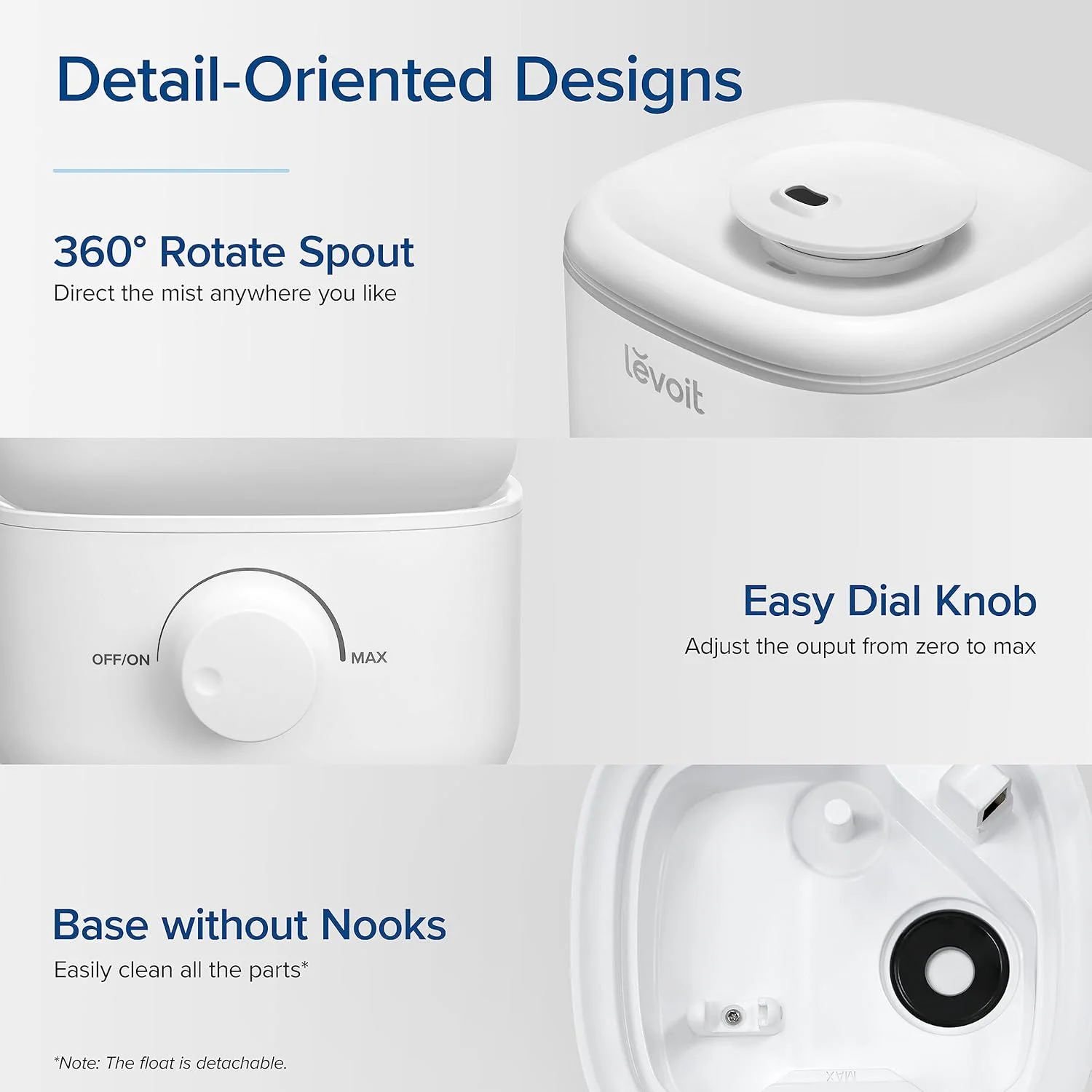 دستگاه بخور ساز LEVOIT با پر کردن از بالا برای اتاق خواب، مخزن 2.5 لیتری برای اتاق بزرگ، پر کردن و تمیز کردن آسان، دستگاه بخور بی صدا 26 دسی بل برای خانه، نوزاد، اتاق کودک و دستگاه بخور ساز LEVOIT با پر کردن از بالا برای اتاق خواب، مخزن 2.5 لیتری برای اتاق بزرگ، پر کردن و تمیز کردن آسان، دستگاه بخور بی صدا 26 دسی بل برای خانه، نوزاد، اتاق کودک و