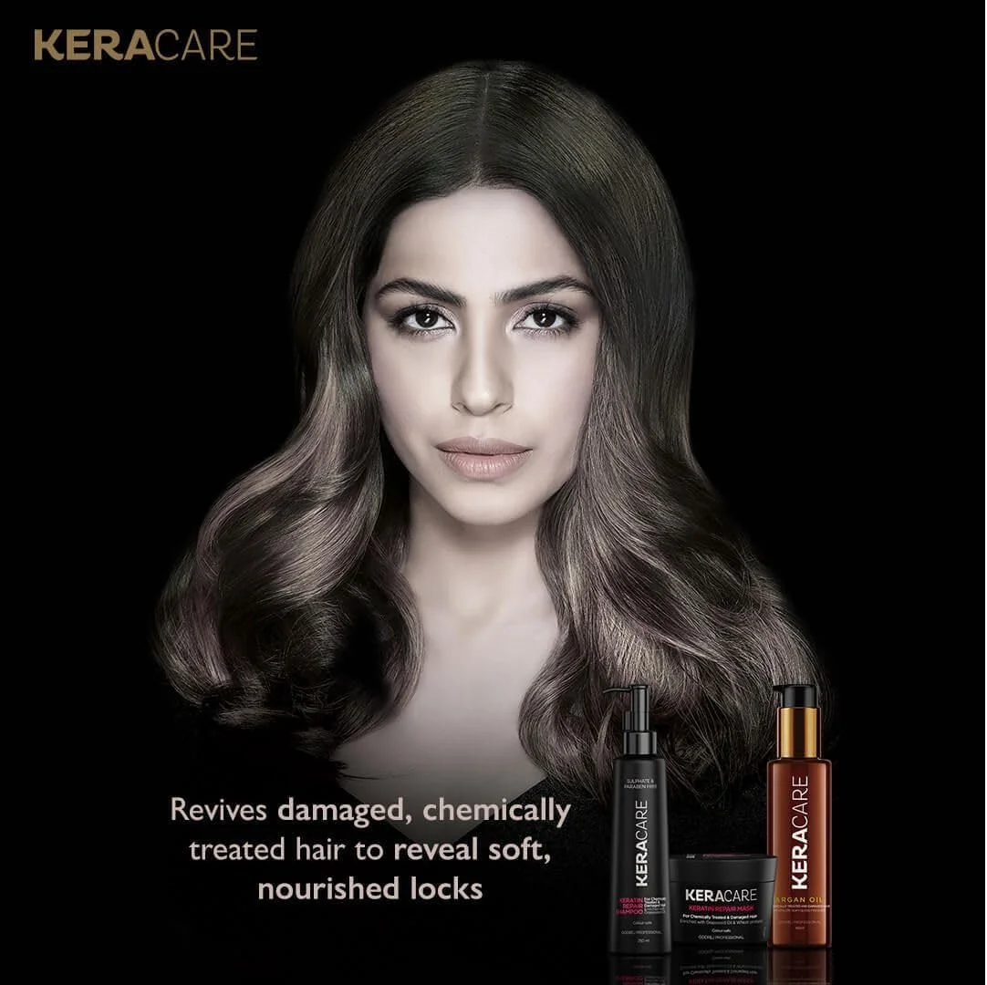 گودرج پروفشنال شامپو ترمیم کننده کراتین Keracare حجم 1000 میلی لیتر و ماسک ترمیم کننده حجم 500 گرم (مجموعه)