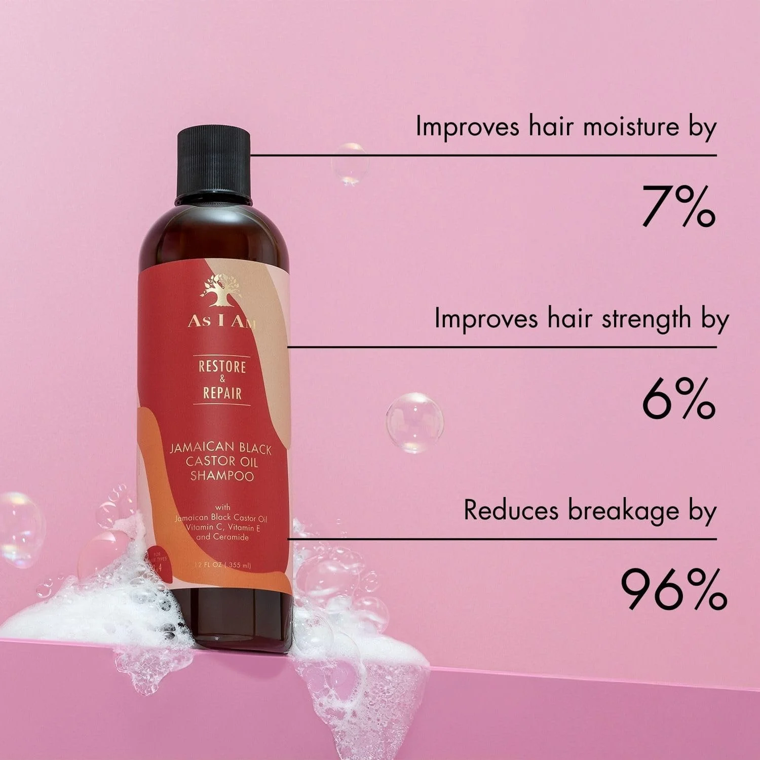 شامپو روغن کرچک سیاه جامائیکایی ایز آی ام، 355 میلی لیتر شامپو روغن کرچک سیاه جامائیکایی ایز آی ام، 355 میلی لیتر