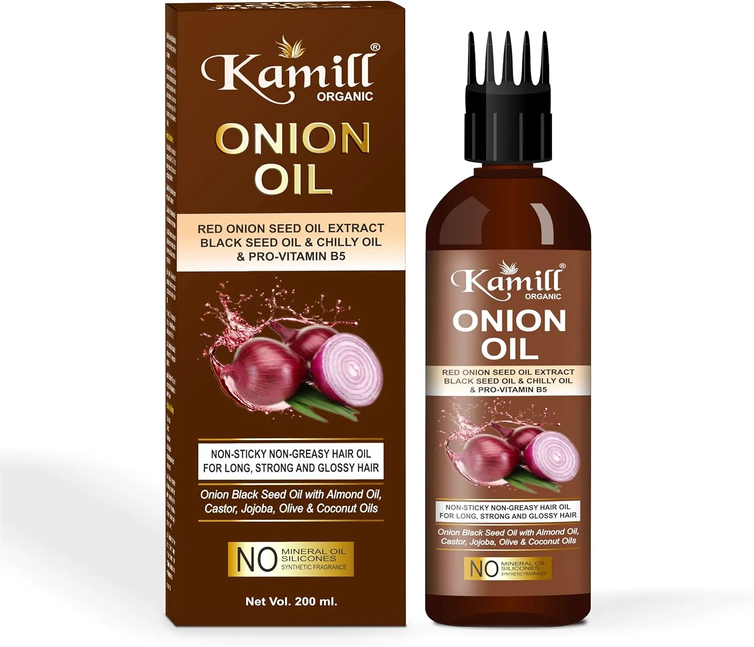 مجموعه مراقبت از مو پیاز قرمز Kamill برای کنترل ریزش مو - روغن مو پیاز 200 میلی لیتر + شامپو 300 میلی لیتر